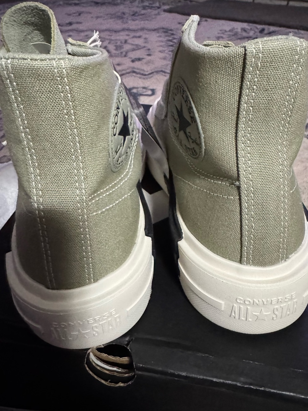 Converse Women's High-Top Sneakers in Sage Green - Picture 9 of 10